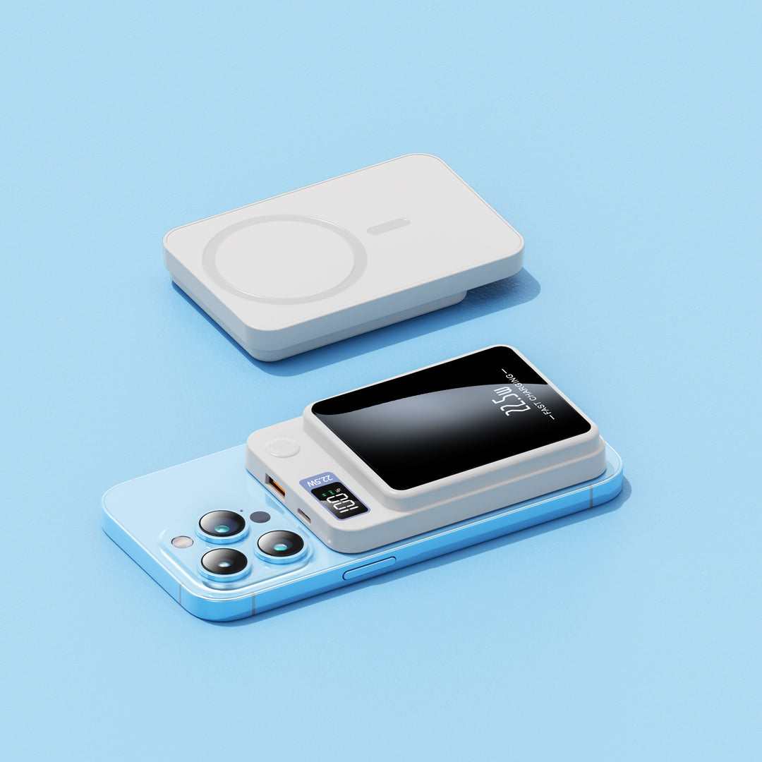 Portable fast-charge power bank with LED display and wireless charging function Kalsten