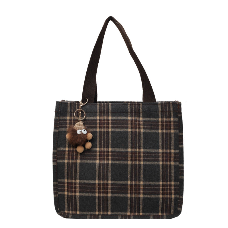 Plaid Tote Bag