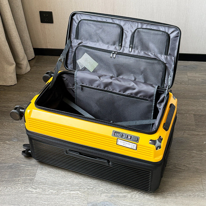 Men's Smart Multi-Compartment Hard Shell Travel Suitcase Kalsten