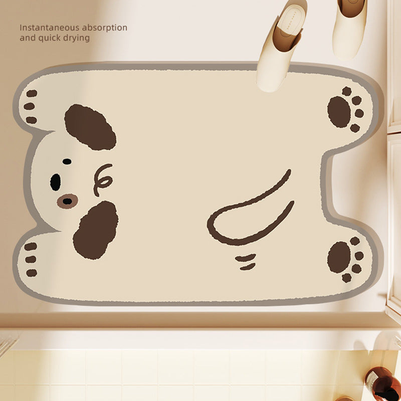 Playful Animal Design Bath Mat
