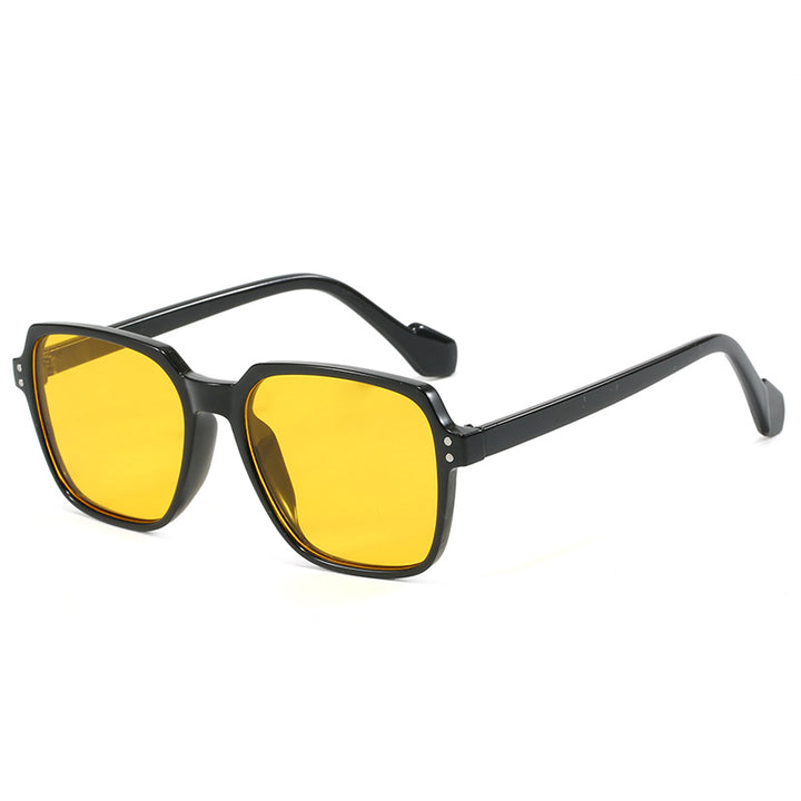 Women's fashionable square sunglasses with yellow lenses Kalsten