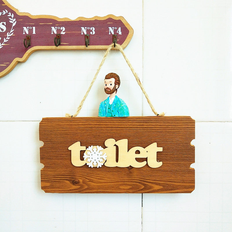 Decorative Wooden Bathroom Symbol