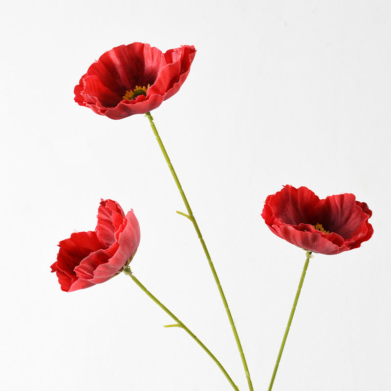 Decorative Artificial Poppy Flower Stem