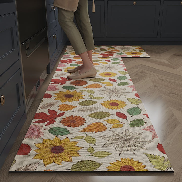 Floral Design Kitchen Comfort Mat