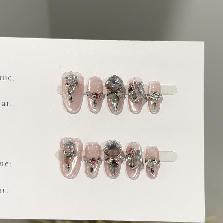 Glittering Press-On Nail Set