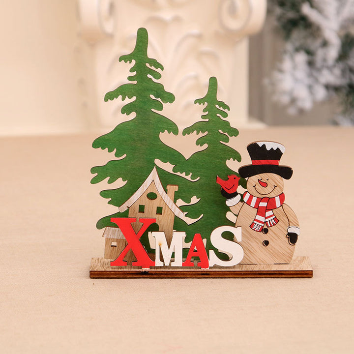 Decorative Wooden Christmas Table Centerpiece Kalsten