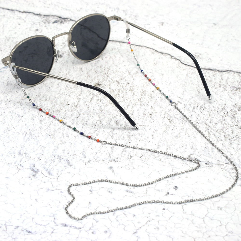 Vibrant Multi-Colored Beaded Eyewear Chain Kalsten