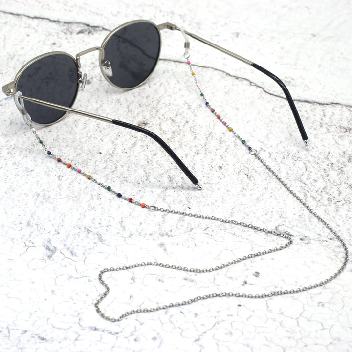 Vibrant Multi-Colored Beaded Eyewear Chain Kalsten