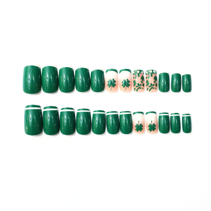 Festive Shamrock Nail Art Extensions Kalsten