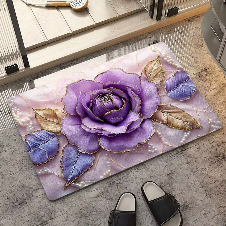 Luxurious Embroidered Floral Area Rug Kalsten