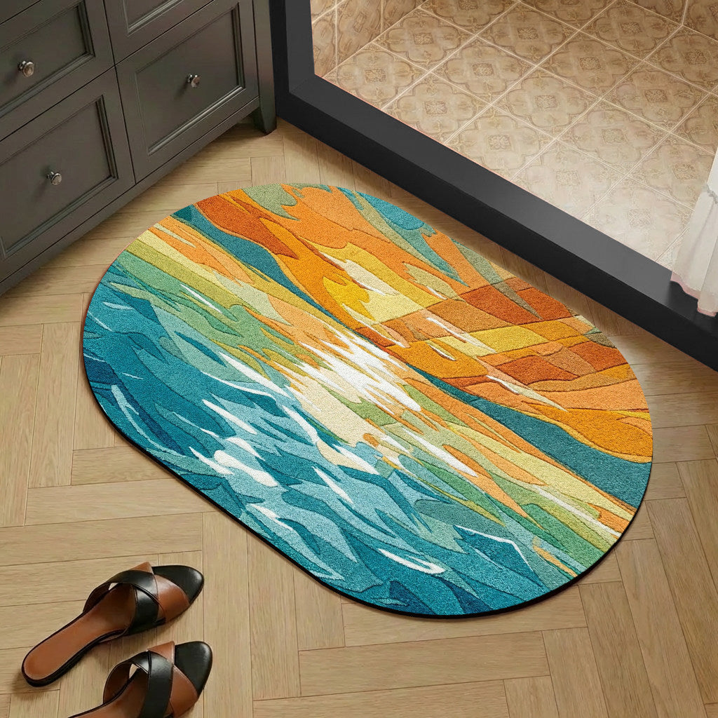 Artistic Abstract Themed Area Rug