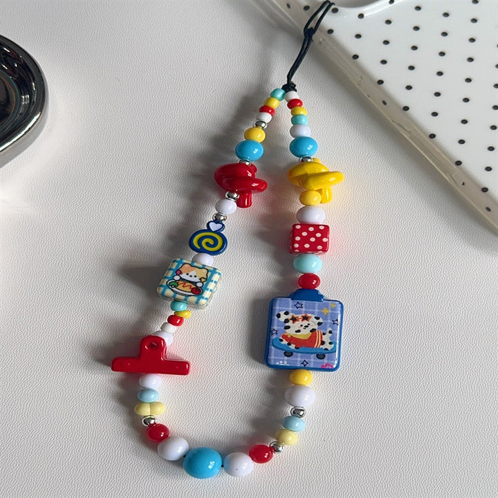 Colorful Themed Beaded Keychain Kalsten