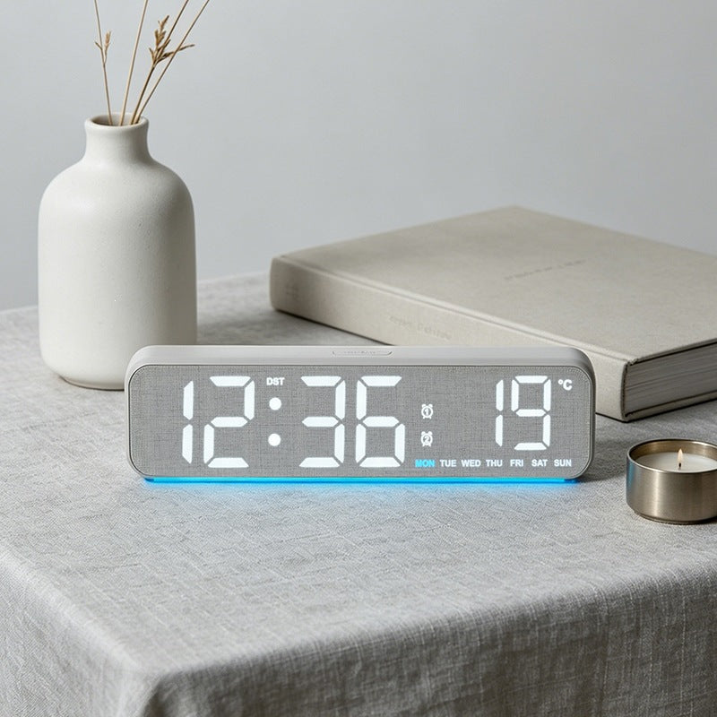 Digital Wood LED Alarm Clock with Temperature and Calendar Function Kalsten