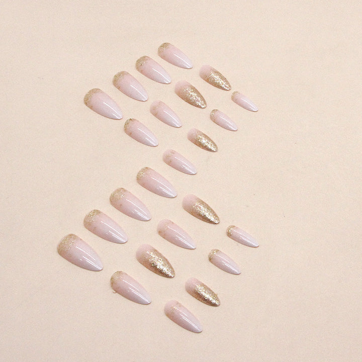 Elegant Glitter Gel Nail Tips Kalsten