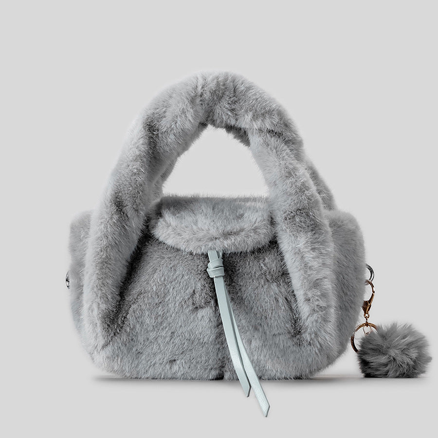 Luxurious Faux Fur Handheld Bag