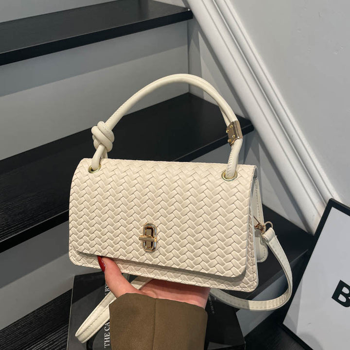 Woven Leather Evening Clutch