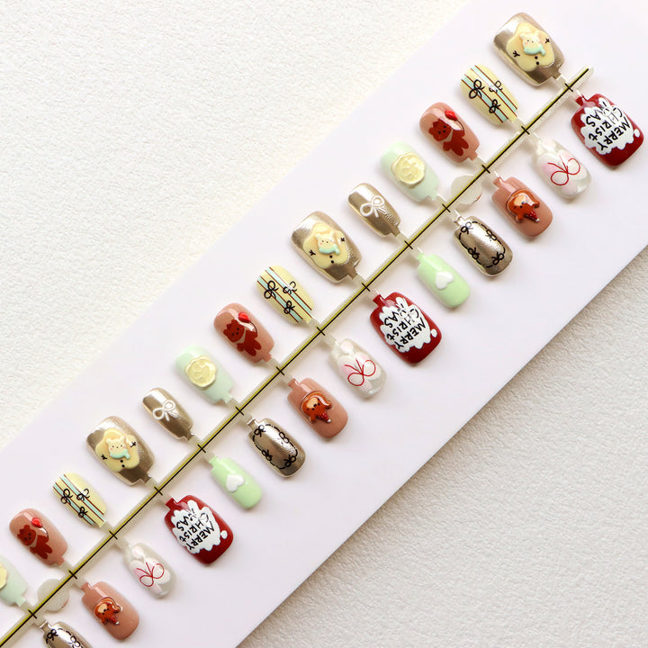 Festive Themed Press-On Nail Art Set Kalsten