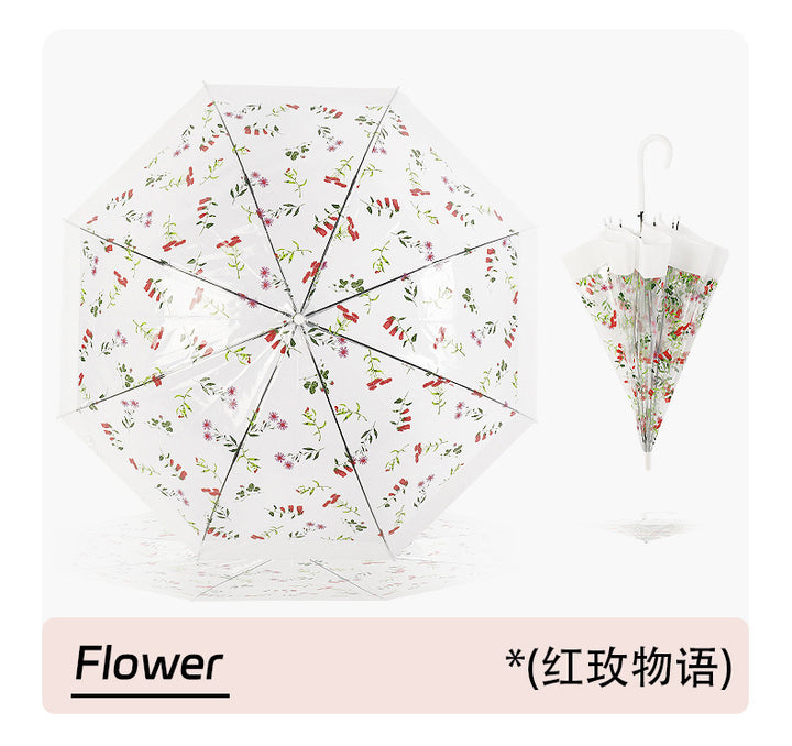 Women's Transparent Umbrella with Ergonomic Handle Kalsten
