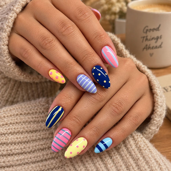 Artistic Patterned Nail Enhancements Kalsten