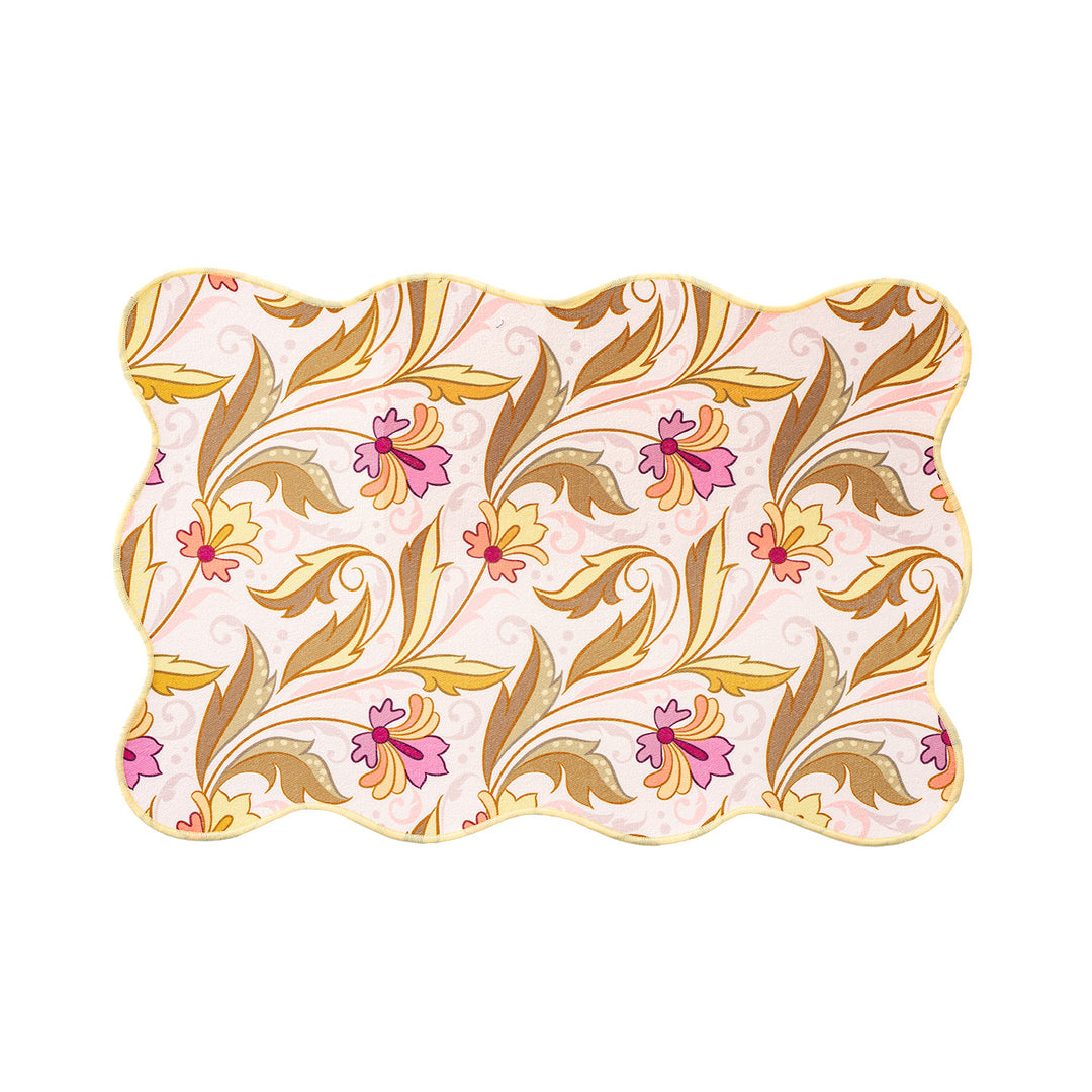 Decorative wavy table set with pomegranate and parrot motif Kalsten