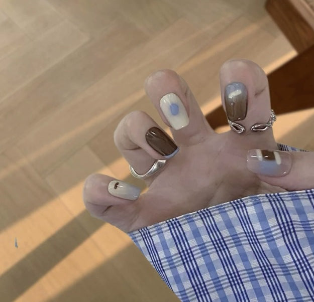 Artistic Multi-Textured Acrylic Nail Art Kalsten