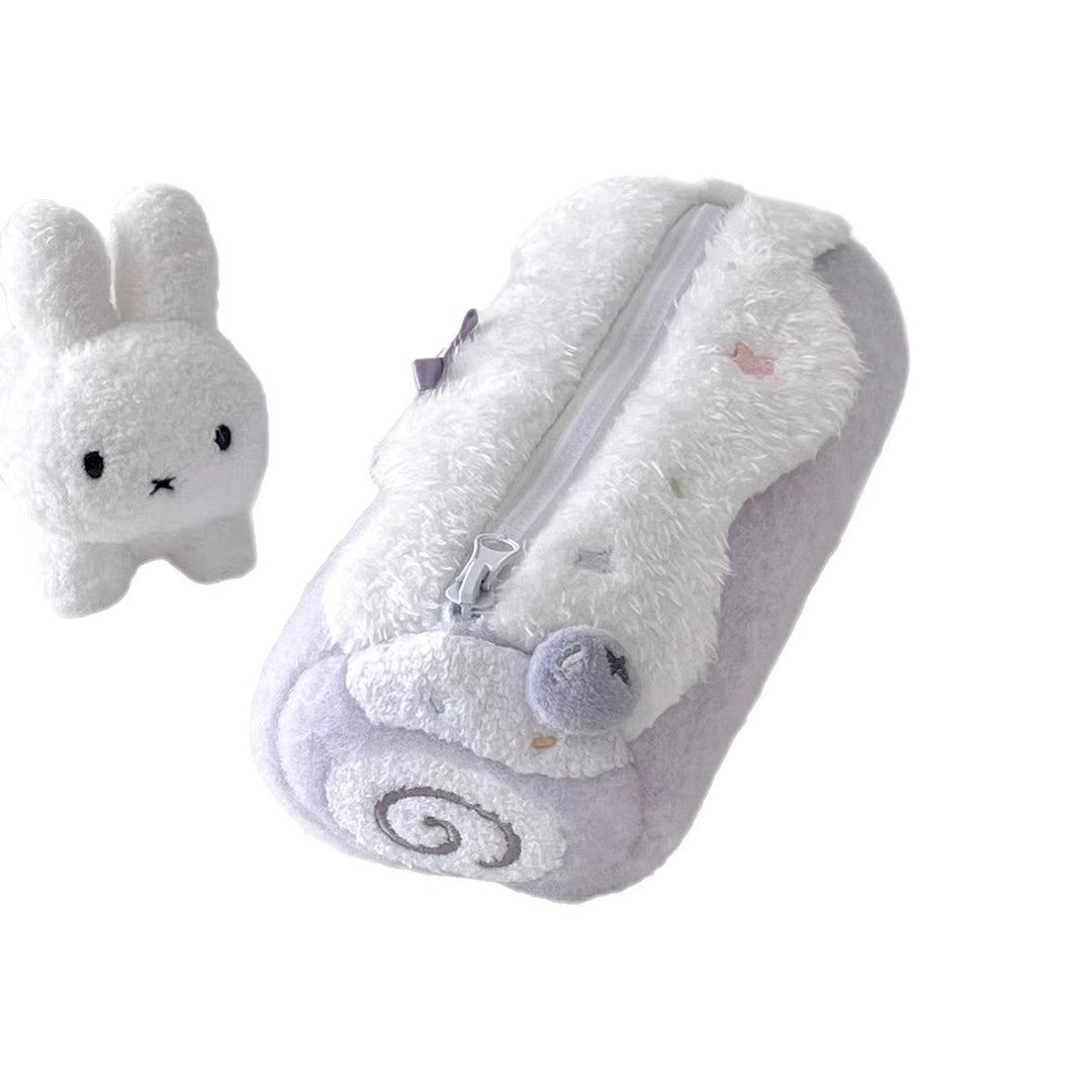 Plush Dessert-Themed Zippered Pencil Pouch