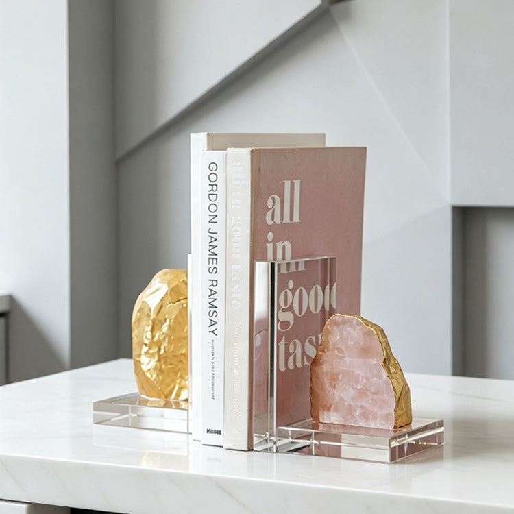 Elegant Geometric Decorative Bookends