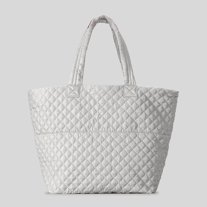 Quilted Multi-Pocket Tote Bag