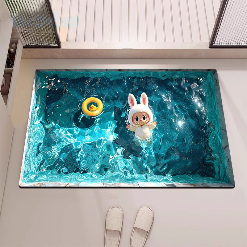 Cute Cartoon Monster Area Rug for Indoor Decor