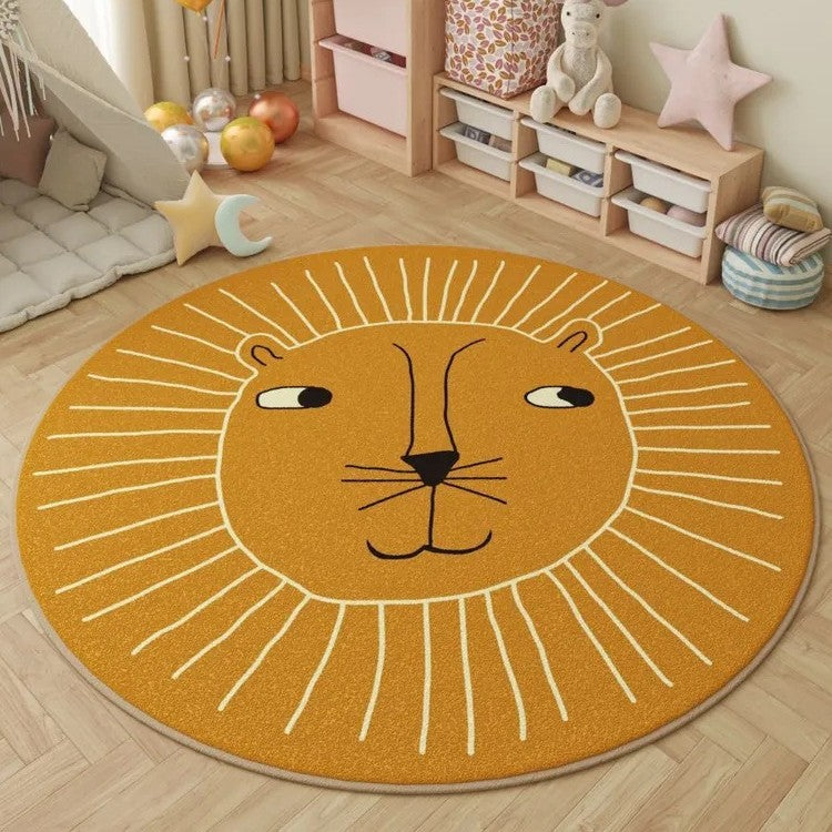 Playful Cat-Themed Round Area Rug