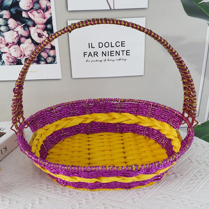 Colorful Decorative Woven Basket Kalsten