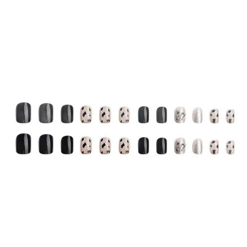 Artistic Press-On Nail Set with Unique Patterns