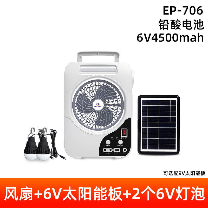 Unisex Portable Fan with Solar Panel Kalsten