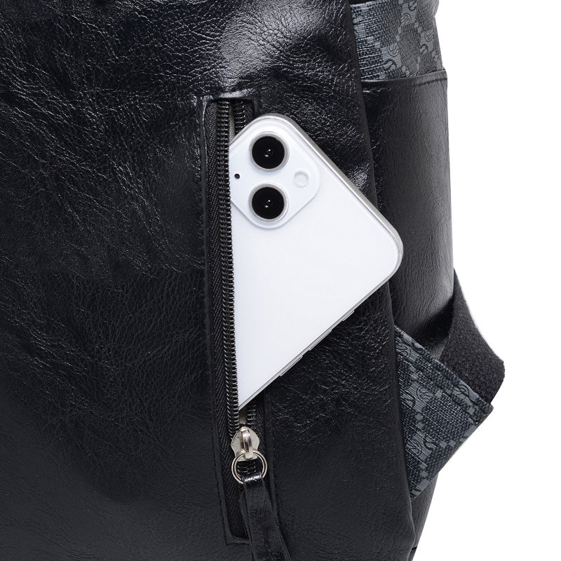 Durable Leather-Accented Daily Backpack Kalsten