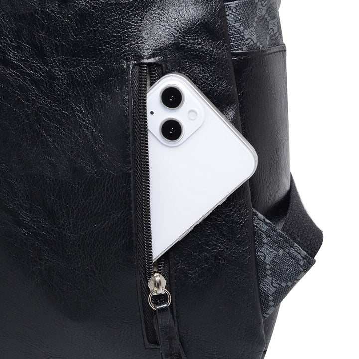 Durable Leather-Accented Daily Backpack Kalsten