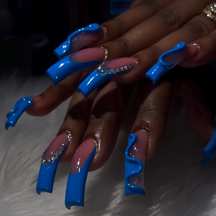 Glamorous 3D Long Stiletto Press-On Nails Kalsten