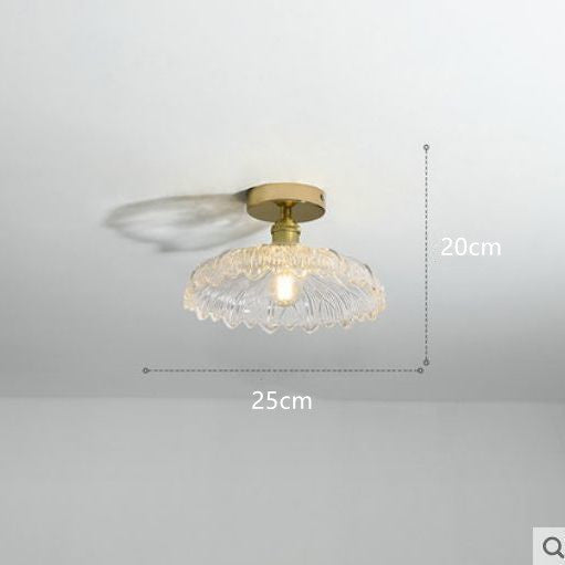 Vintage Glass Flush Mount Light