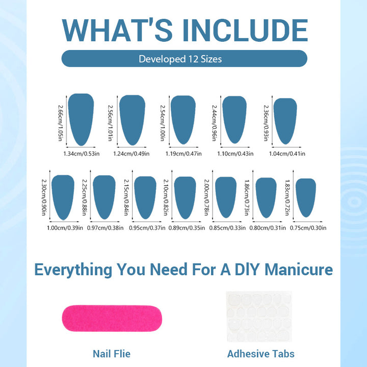 Artistic Shell-Themed Press-On Nail Art Set