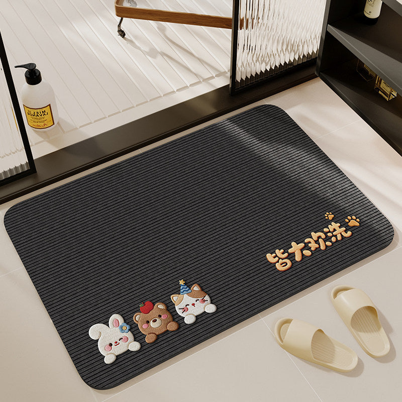 Cartoon-Themed Non-Slip Bathroom Mat
