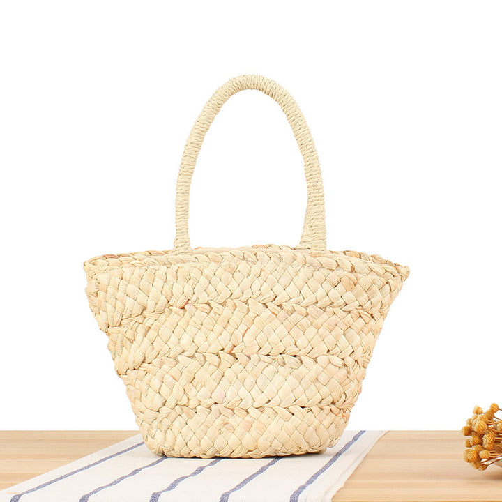 Braided Bast Tote Bag with Unusual Design Kalsten