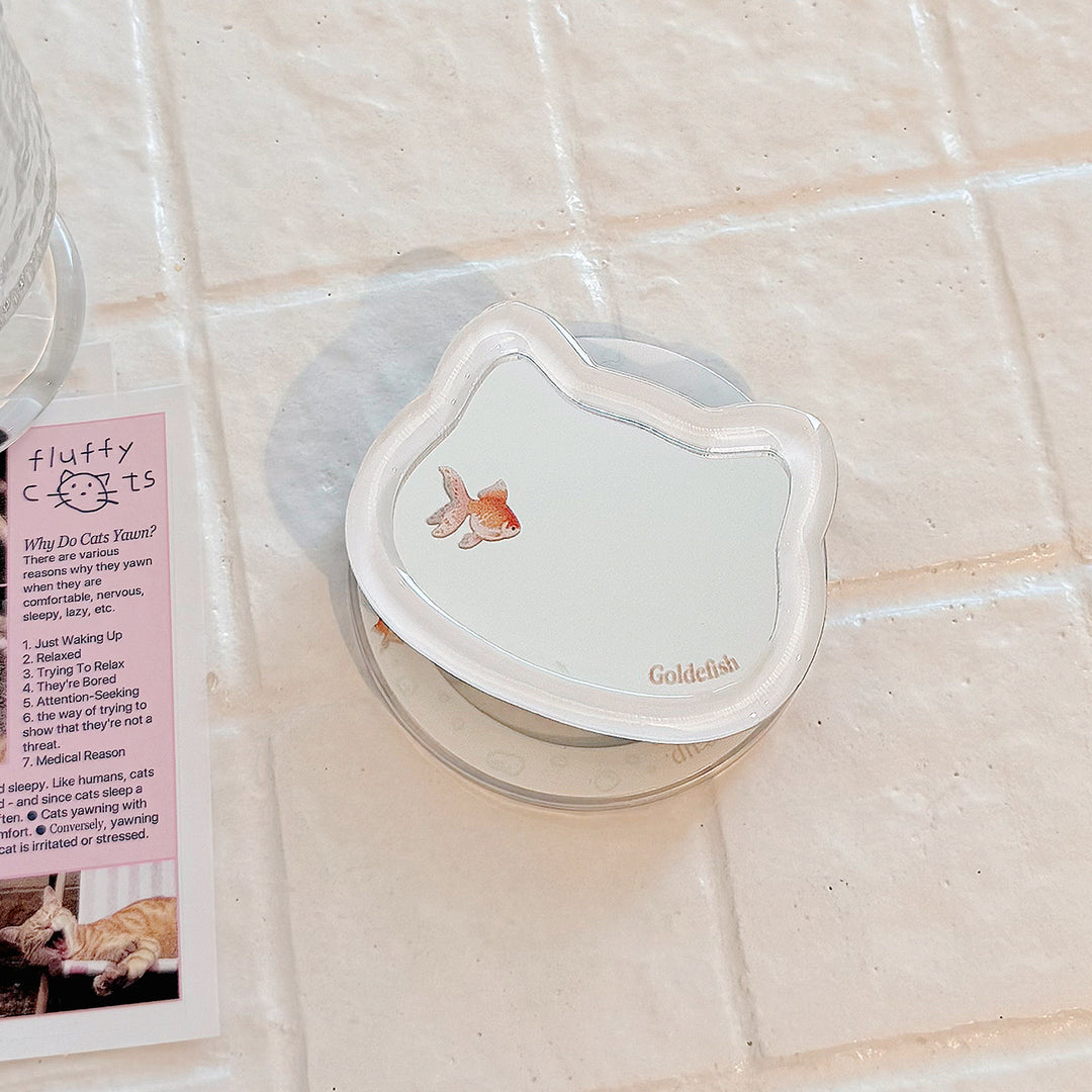 Romantic ceramic coaster with cat motif Kalsten