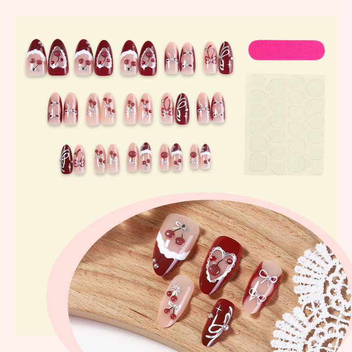 Festive Decorative Press-On Nail Set Kalsten