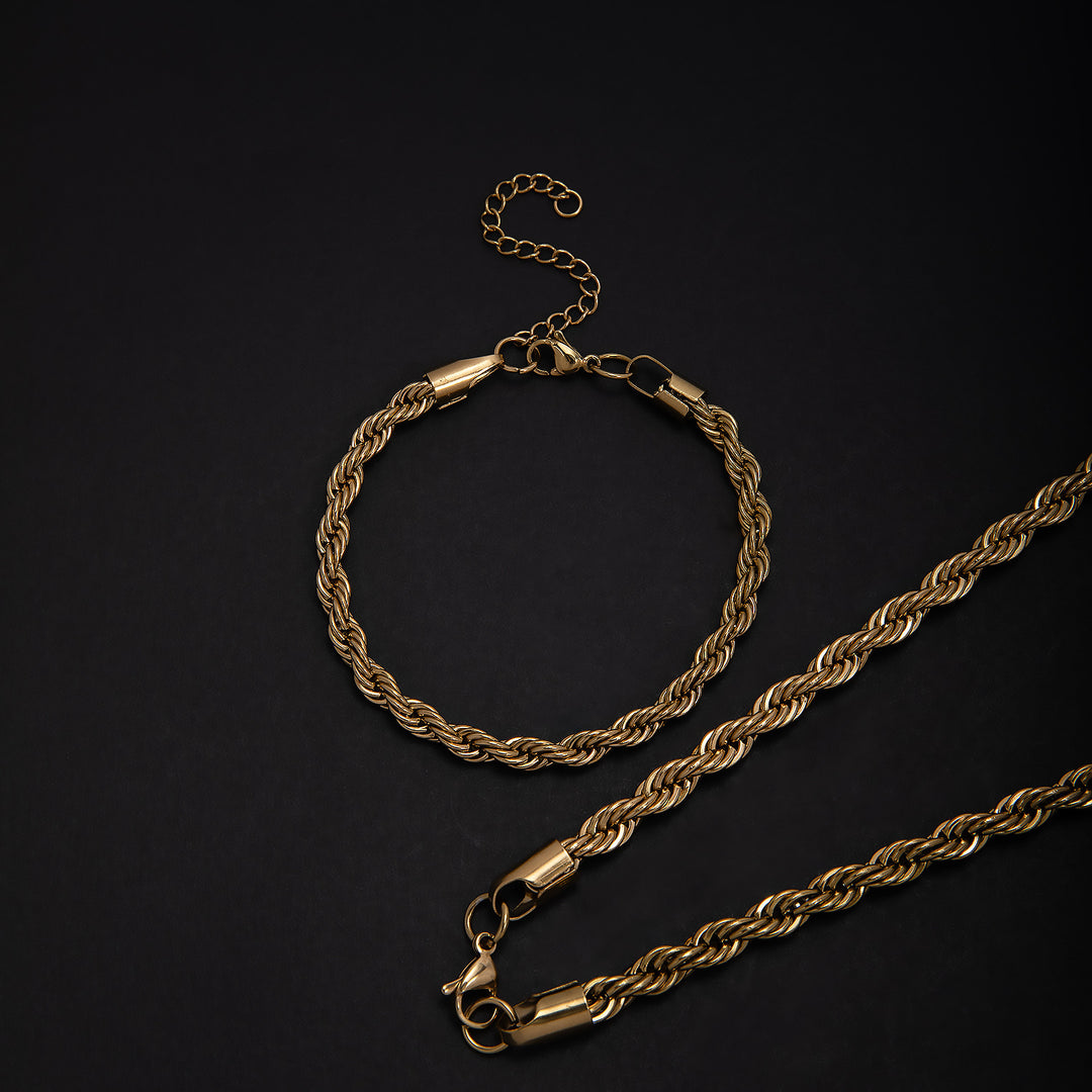 Stylish Braided Chain Jewelry Set Kalsten