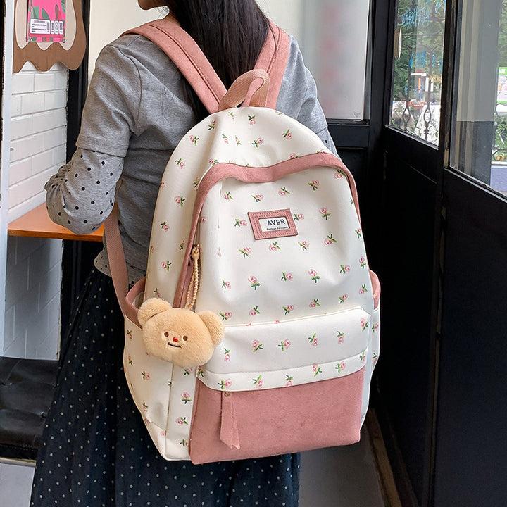 Floral Patterned School Backpack Kalsten