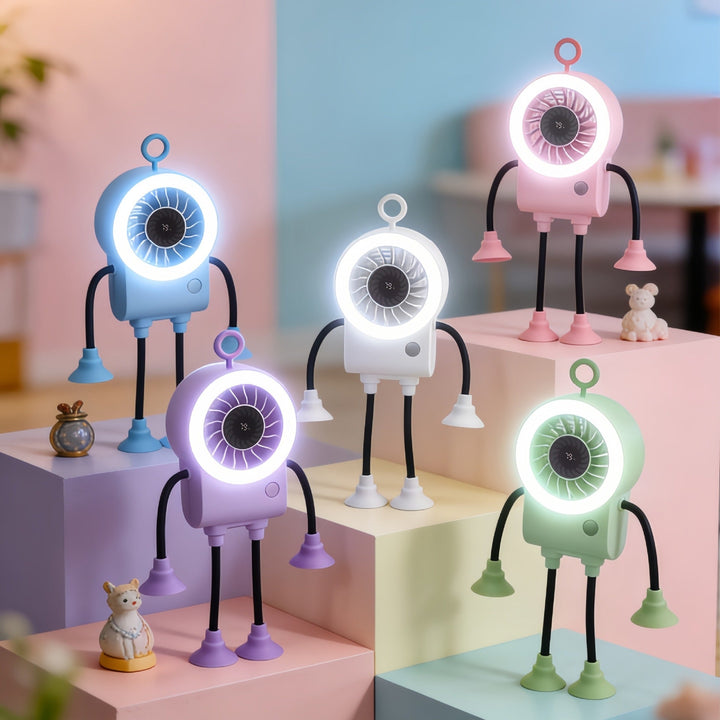 Women Multifunctional Table Fan with Integrated LED Lighting Kalsten