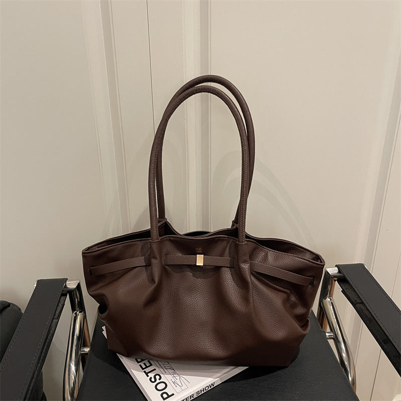 Premium Soft Leather Handheld Tote Bag Kalsten
