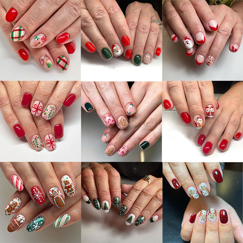 Holiday-Themed Press-On Nail Art Kalsten