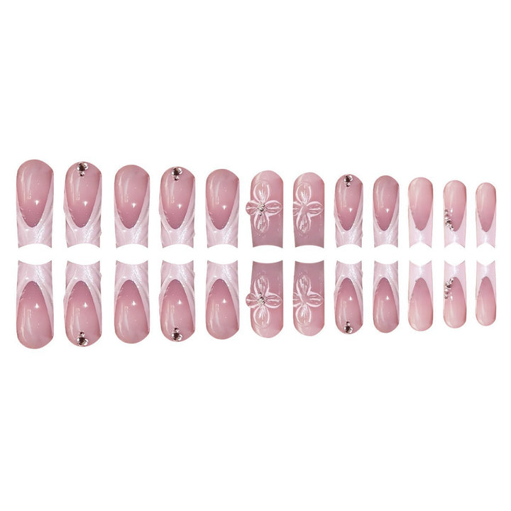 Elegant Floral Press-On Nail Art Kalsten