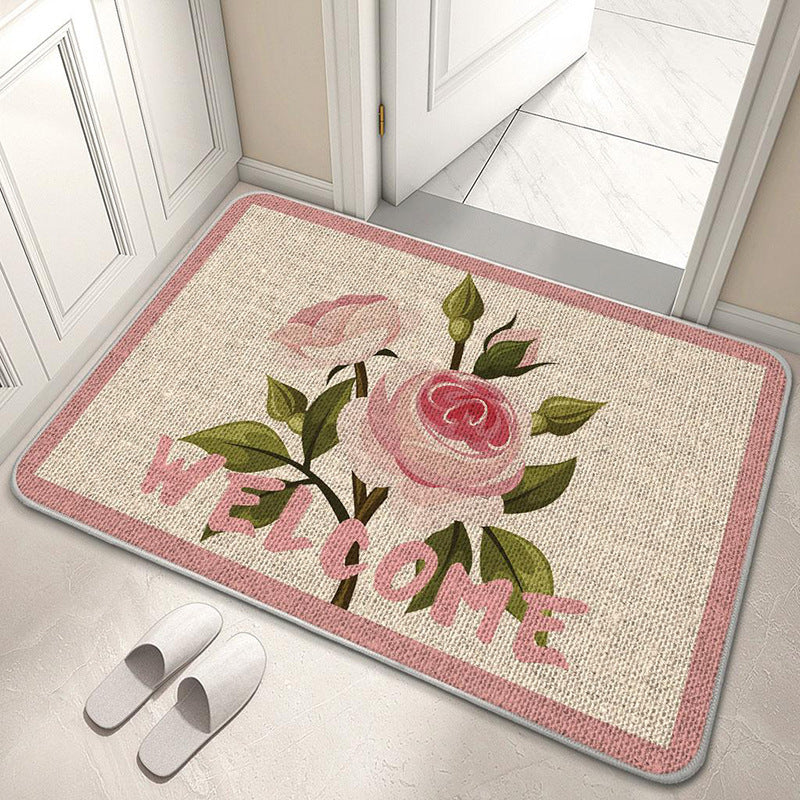 Decorative Floral Welcome Mat Kalsten