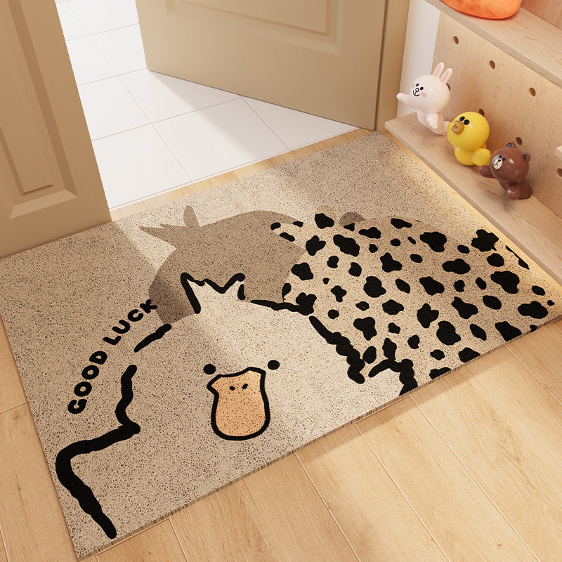 Cartoon Cat-Themed Welcome Mat
